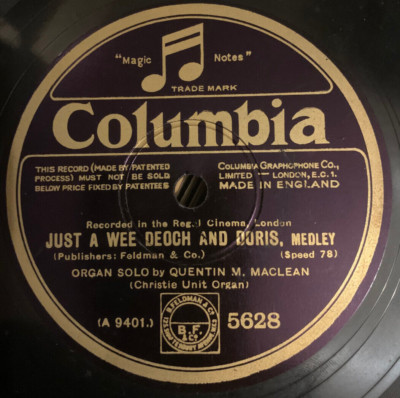 Quentin M. Maclean   Just A Wee Deoch And Doris / The Miner's Dream Of Home