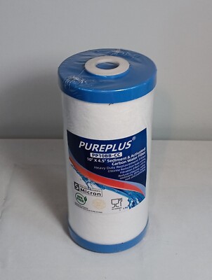 Water Filter Pureplus PP10BB-CC 5 Micron Sediment & Activated Carbon New Sealed.