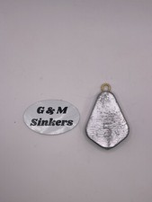 25 No Roll Sinkers 5 oz w/Brass Eye Top Grade Lead Fishing Weights USA
