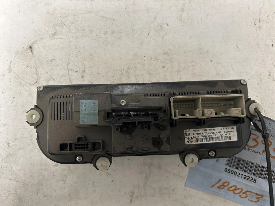 Volkswagen Golf 2011 controlador de calor aire acondicionado Htbk control de temperatura manual OEM 11  Foto 2 de 4