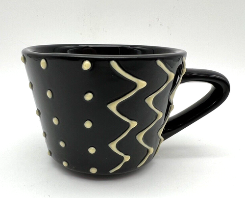 Set of 2 Vintage Pacific Rim Snack Sets with Trays Mugs Black White Philippines - Picture 8 of 13