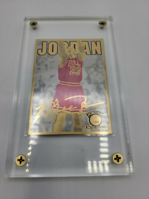 🌟1998 Michael Jordan-UPPER DECK 24K Gold on METAL
