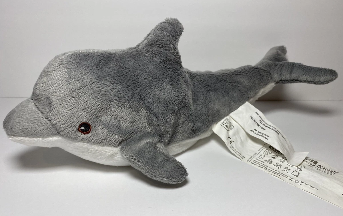 BLÅVINGAD Soft toy, dolphin/gray, 20 - IKEA