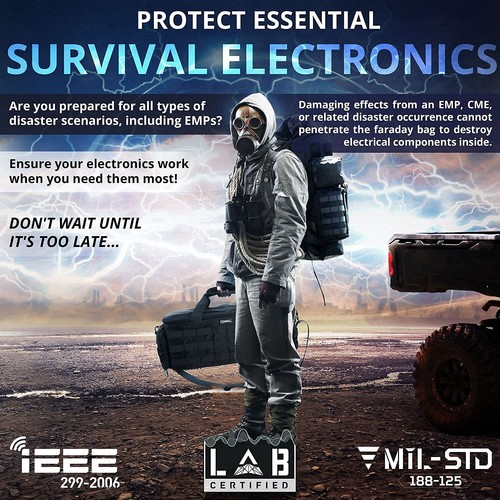 Mission Darkness Padded Utility Faraday Bag // Tactical Gear Bag mit MOLLE W... - Bild 5 von 8