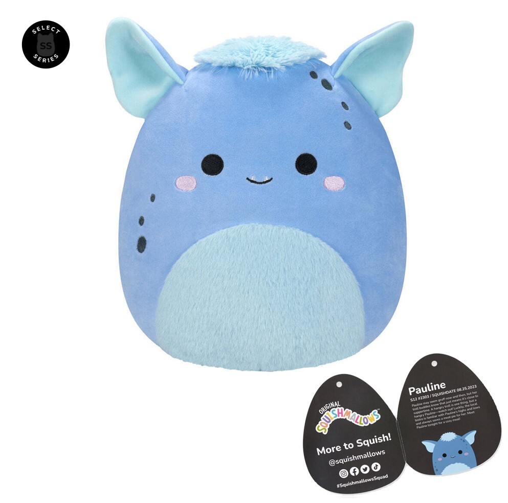 Squishmallow 12” Pauline Blue Troll Select Series Squishmallow Day