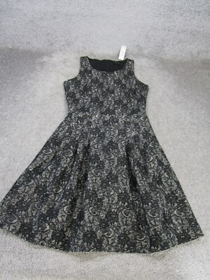 knee length dresses for ladies Banana Republic Size 12 Off White & Black Striped Sleeveless A-Line Dr   The Sequel Shop