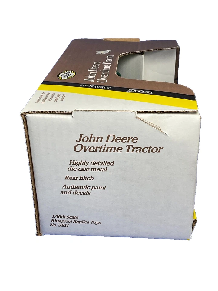 Vintage, ERTL, John Deere Overtime Tractor, #5811, 1/16, Blue Print Replica, MIB - Image 3 of 4