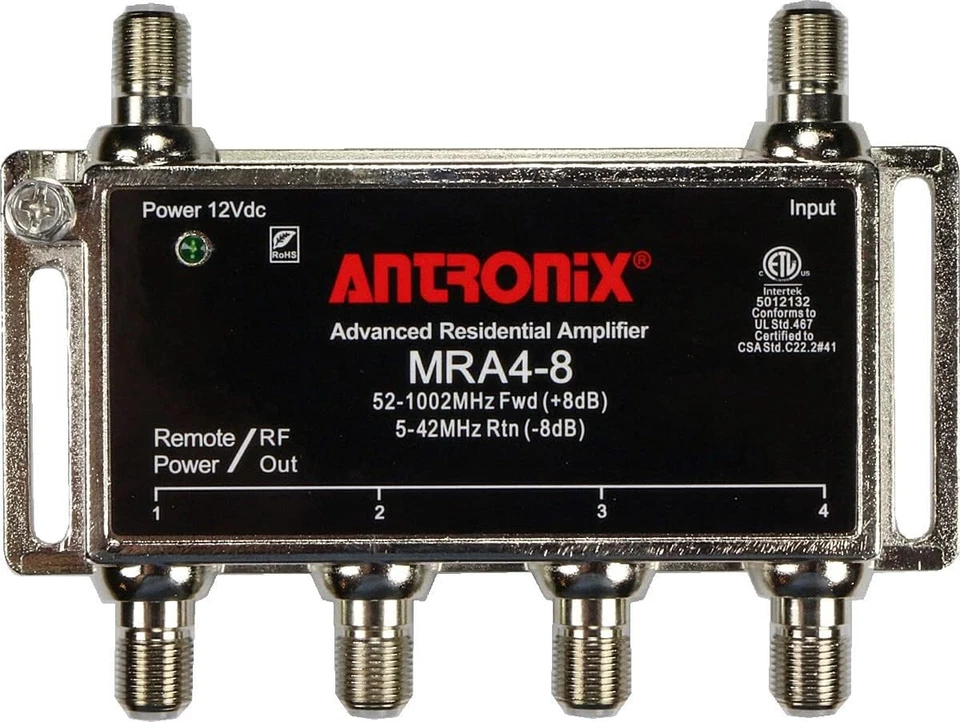 Compact 4-Port Cable Signal Booster for Enhanced HDTV & Internet Connections - Image 4 of 4