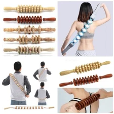 Wood Massager Roller Trigger Point Body Therapy Muscle Pain Relief Tool Crafts 