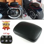 Rectangle Rear Pillion Passenger Seat 6 Suction Cup For Softail Dyna Sportster