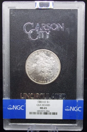 US 1883-CC GSA MORGAN SILVER DOLAR NGC MS65 NO BOX OR CARD   A274