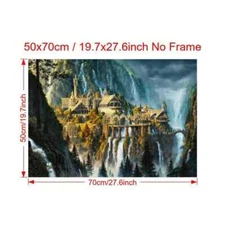 Middlearth Rivendale canvas print 19.7 x 27.6 unframed