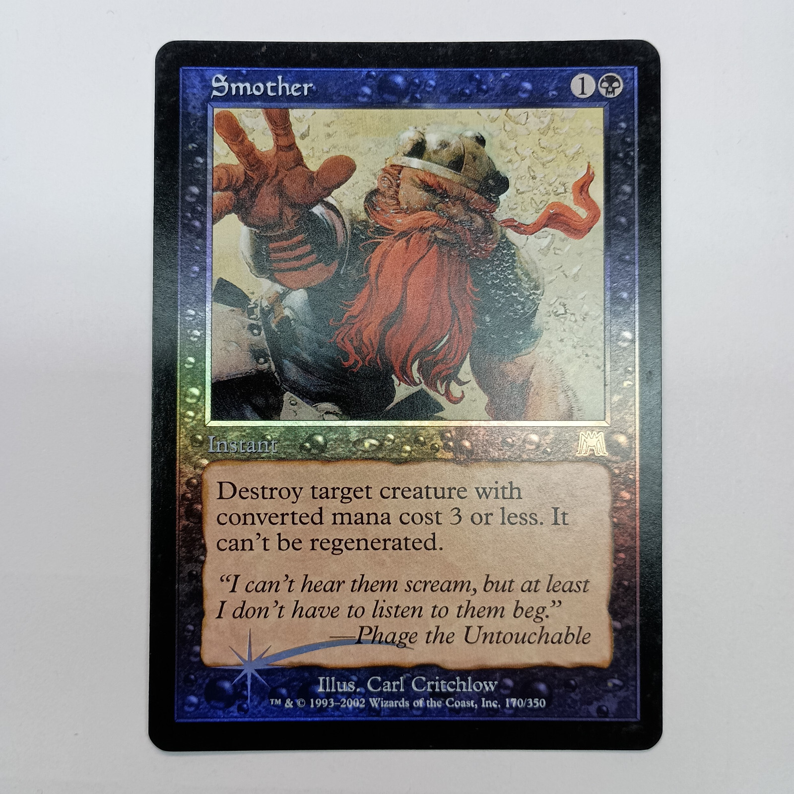 MTG FOIL Smother x1 LP Onslaught Magic the Gathering English