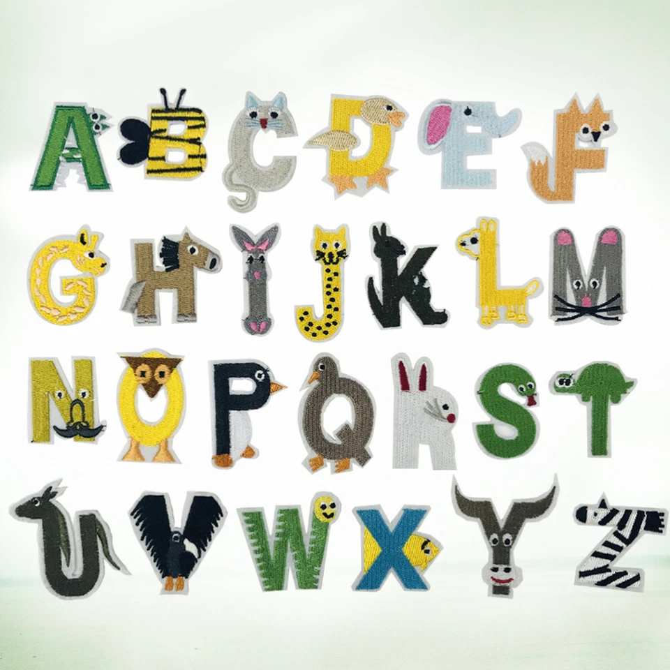 26 Pcs English Alphabetic Letters Alphabet Iron On Patch Embroidered Alphabet - Image 3 of 4