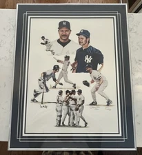 Don Mattingly Signed Limited Edition  1996 Lithograph Custom Framing # 24 X 29