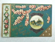 K534 Postcard With the Best of Good Wishes colorful