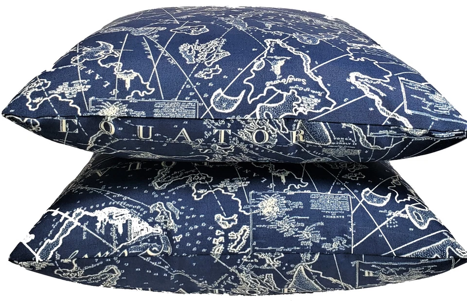 Tommy Bahamas South Seas 18" Funda Almohada Náutica Exterior Cuadrada Foto 3 de 4