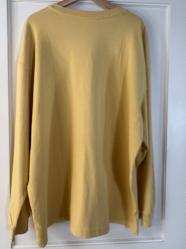 Camiseta GAP Manga Larga Algodón Pesado Camiseta Para Hombres XXL Francés Amarillo Almendra Nueva con Etiquetas - Imagen 19 de 21