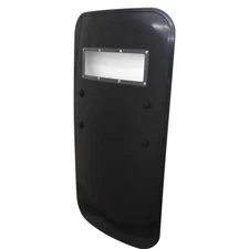 Black anti-riot Shield Security Protection Hand-Held Rectangle 19.7*35.4*0.1In