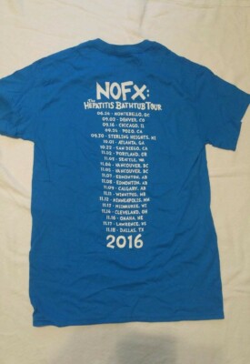 ②NOFX Hepatitis Bathtub Tシャツ 2017 NOFX Hepatitis Bathtub Tour Shirt Small S RARE RARE 🤡 PUNK rock