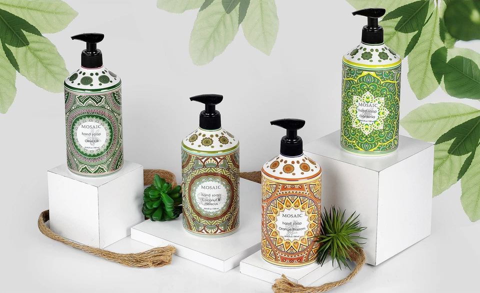 Liquid Hand Soap/Wash Gift Set 4, Olive Oil, Coconut&Hibiscus, Gardenia, Orange - Image 2 of 4