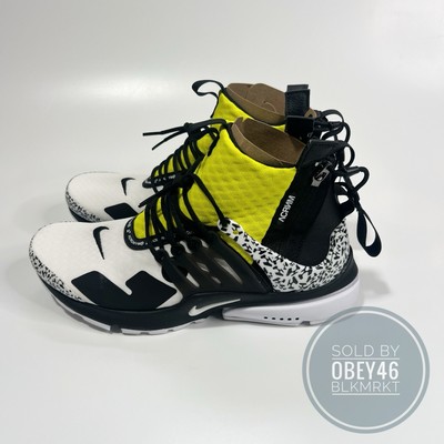 Nike Acronym x Air Presto Mid Dynamic Yellow AH7832-100 Size 9