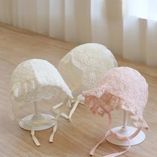Lace Ruffle Baby Girl Bonnet Hat Spring Summer Breathable Mesh Kids Hat Sweet Pr