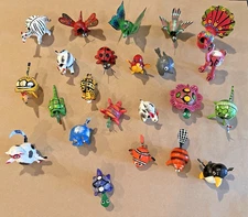VTG lot Mexican Bobble Lot Carved Painted Asst Animals Alebrije Folk Art 23 pc