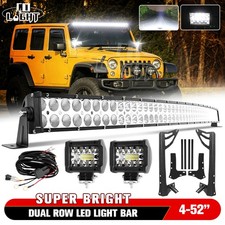 Windshield Roof 52led Light Bar W2x 4 Pods Kit For 2007-2018 Jeep Wrangler Jk Windshield Roof 52led Light Bar W2x 4 Pods Kit For 2007-2018 Jeep Wrangler Jk