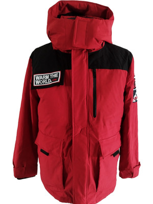ELLY Herren Winterjacke Warm The World   Rot/Schwarz   Größe L (175/92A)   Top Z