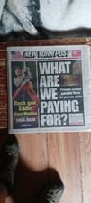 Van Halen. New York Post. Edwards Death. Complete. Original