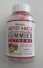 Himiyer Keto + ACV Apple Cider Vinegar B12 Gummies Extreme  60 ct Exp. 3/27