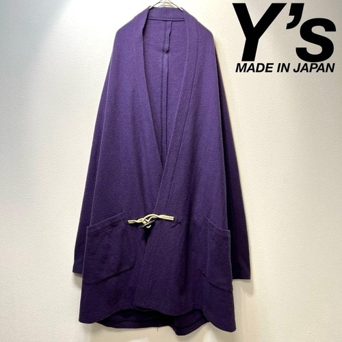 Y’s YOHJI YAMAMOTO Wool Asymmetrical Toggle Long Cardigan