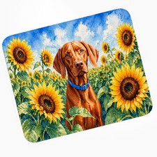 Caroline's Treasures Vizsla in Sunflowers Mouse Pad DAC6169MP