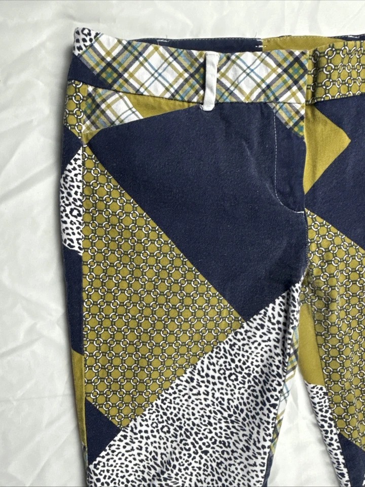 Pantalones para mujer 7th Avenue Design Studio talla 8 a cuadros con estampado de cadenas vintage Foto 4 de 4