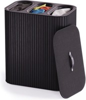 NEW Joseph Joseph Tota Trio Luxe 90L Bamboo Laundry Basket 3 x 30L - Luxe Black