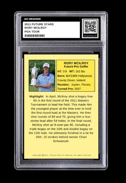 2011 Rory McIlroy Future Stars PGA Rookie Card Golf Pro Graded 10 view 5