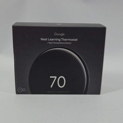 New Google Nest Learning Thermostat 4th Gen Smart Thermostat Polished Obsidian