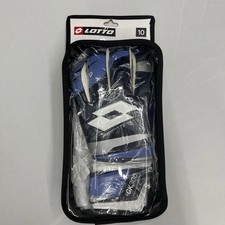 Lotto GK300 Fingersave Soccer Gloves Men Size 10 LGLOVE23 Blue / White