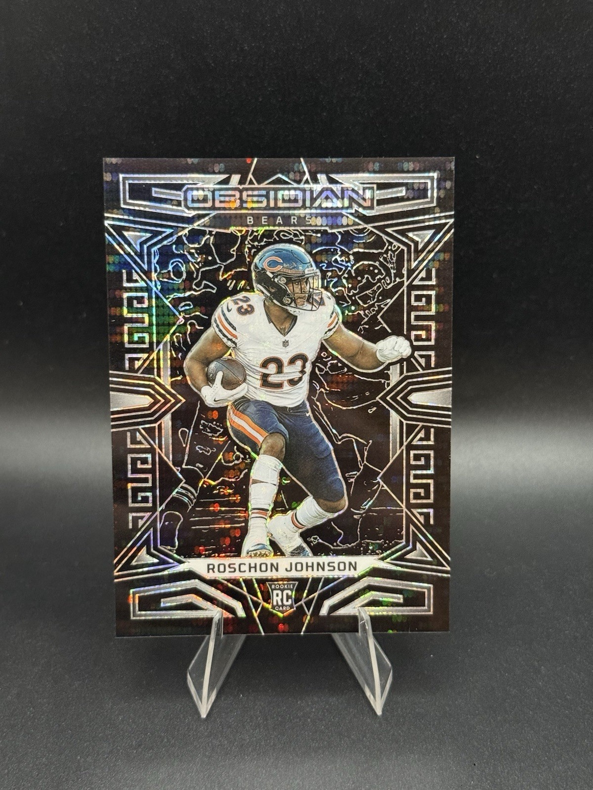 2023 Roschon Johnson Obsidian International #114 Pulsar Rookie RC Chicago Bears