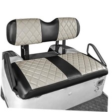 Golf Cart Diamond Seat Covers Kit, Fit for EZGO TXT 1994 Oyster Gray and Black