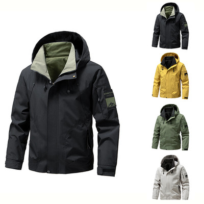 Herren Windjacke Regenjacke Wasserdicht Atmungsaktiv Outdoor Jacke