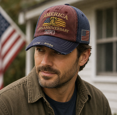 America 250th Anniversary Embroidered Adjustable Baseball Cap USA Hat