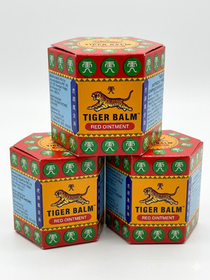 YEPPLO X Tiger Balm 19,4g Tiger Balm Salbe Rot 3 Stück aus natürliche Balsam