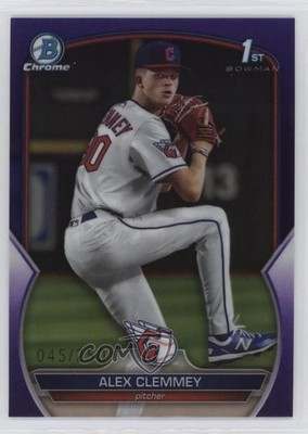 2023 Bowman Draft Chrome Purple Refractor 45/250 Alex Clemmey #BDC-79 7c7