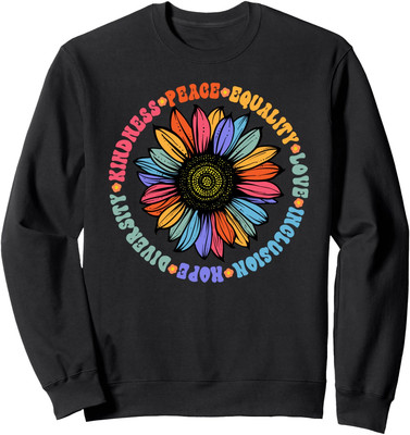 Kindness Peace Equality Love Hope Diversity Human Unisex Crewneck Sweatshirt