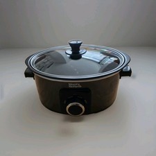Morphy Richards 3.5L Sear & Stew Slow Cooker 3 Heat Settings Pot Black 460012