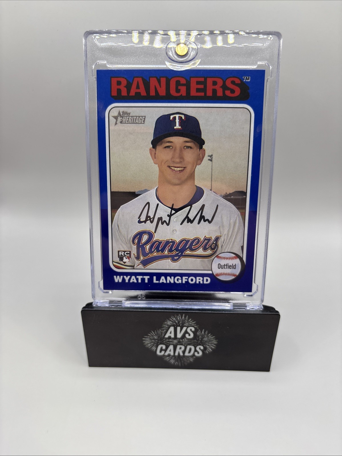 2024 Topps Heritage High Number - Wyatt Langford #581 Dark Blue Border (RC)