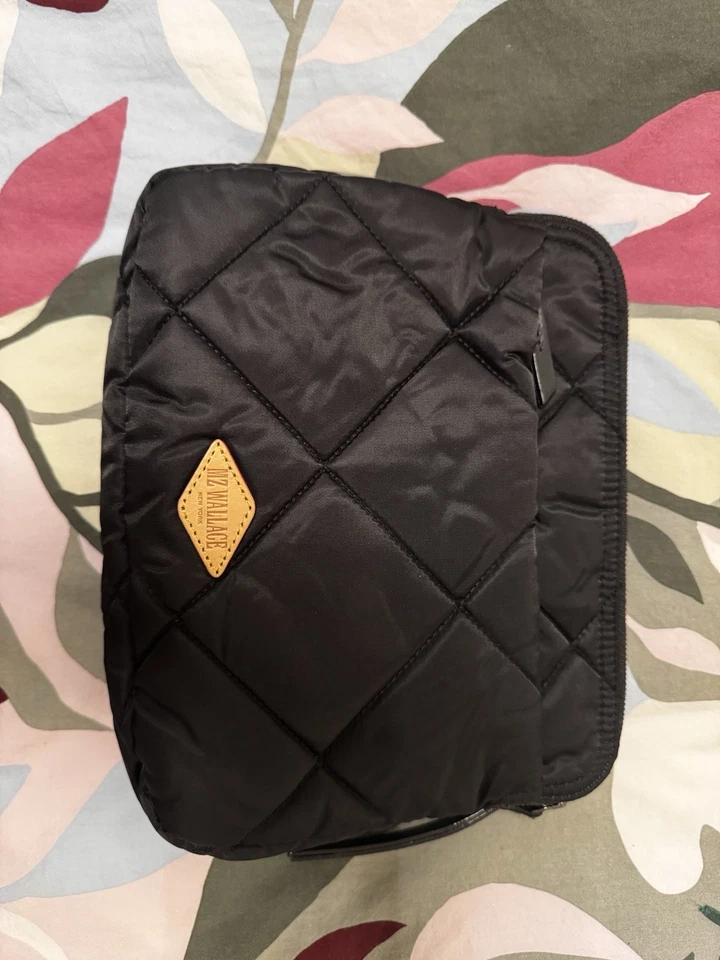 Bandolera Madison acolchada MZ Wallace nueva con etiquetas en negro con herrajes Gunmetal Foto 2 de 4