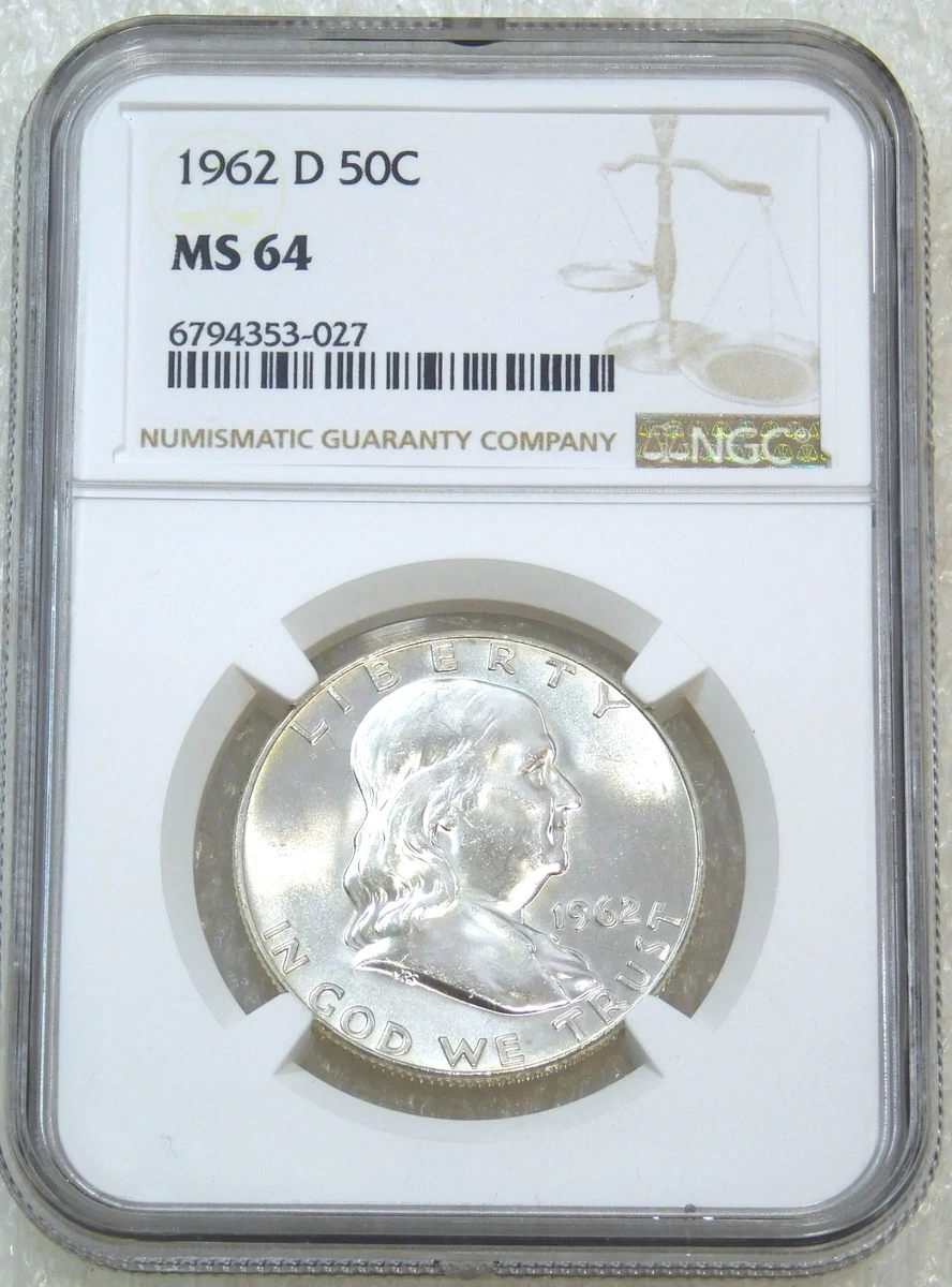 1962 Grade MS 64 Franklin Half Dollars (1948-1963) for sale | eBay
